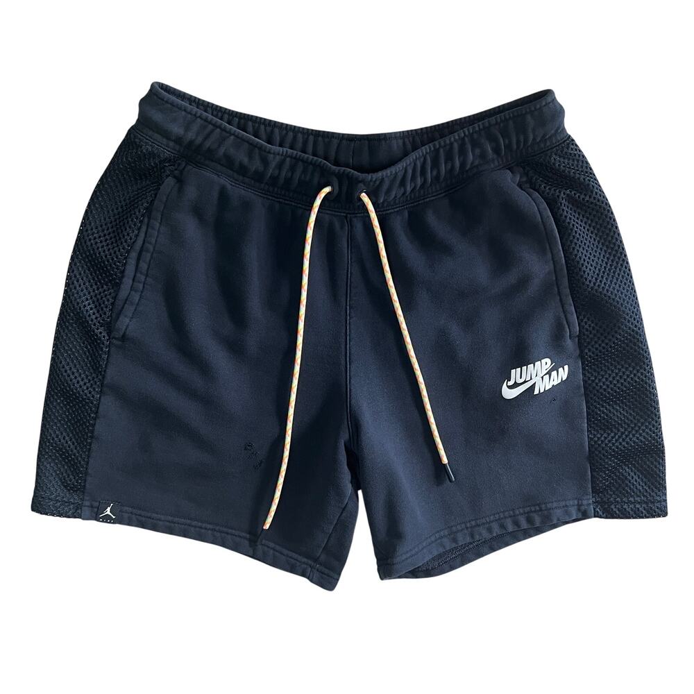 Jordan Jumpman Fleece Shorts Mens M Black Mesh Panel DM3009-010